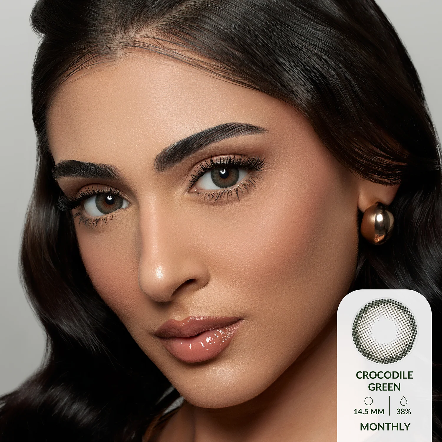 Amara Color Contact Lenses - Crocodile Green