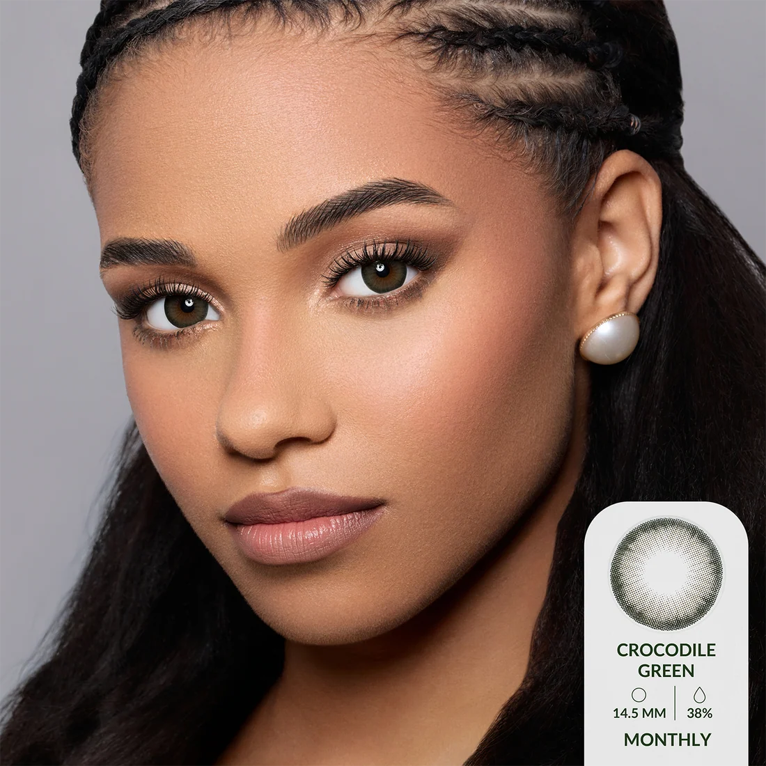 Amara Color Contact Lenses - Crocodile Green