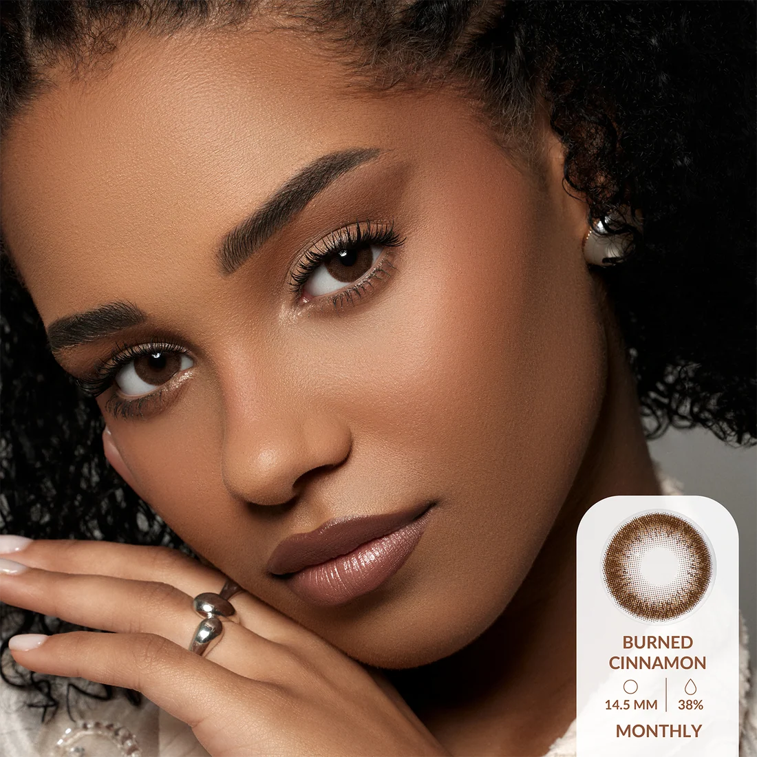 Amara Color Contact Lenses - Burned Cinnamon